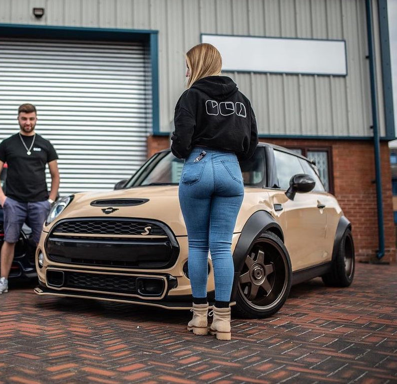 Oversized Cropped bottom tie hoodie