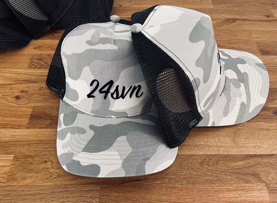 24svn Camo trucker cap