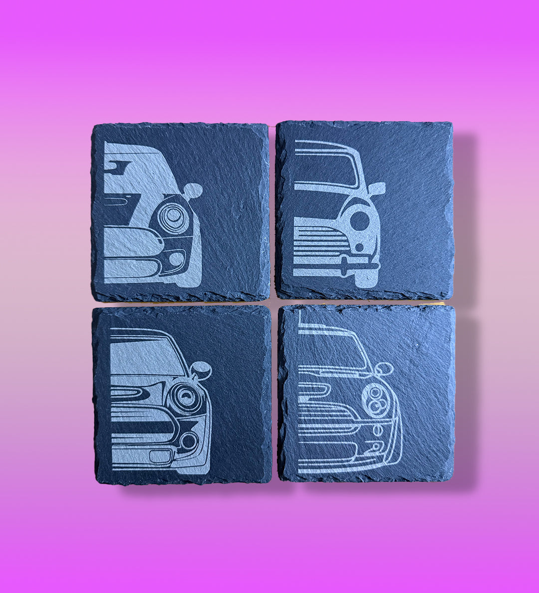 Minis & Milkshakes slate coasters