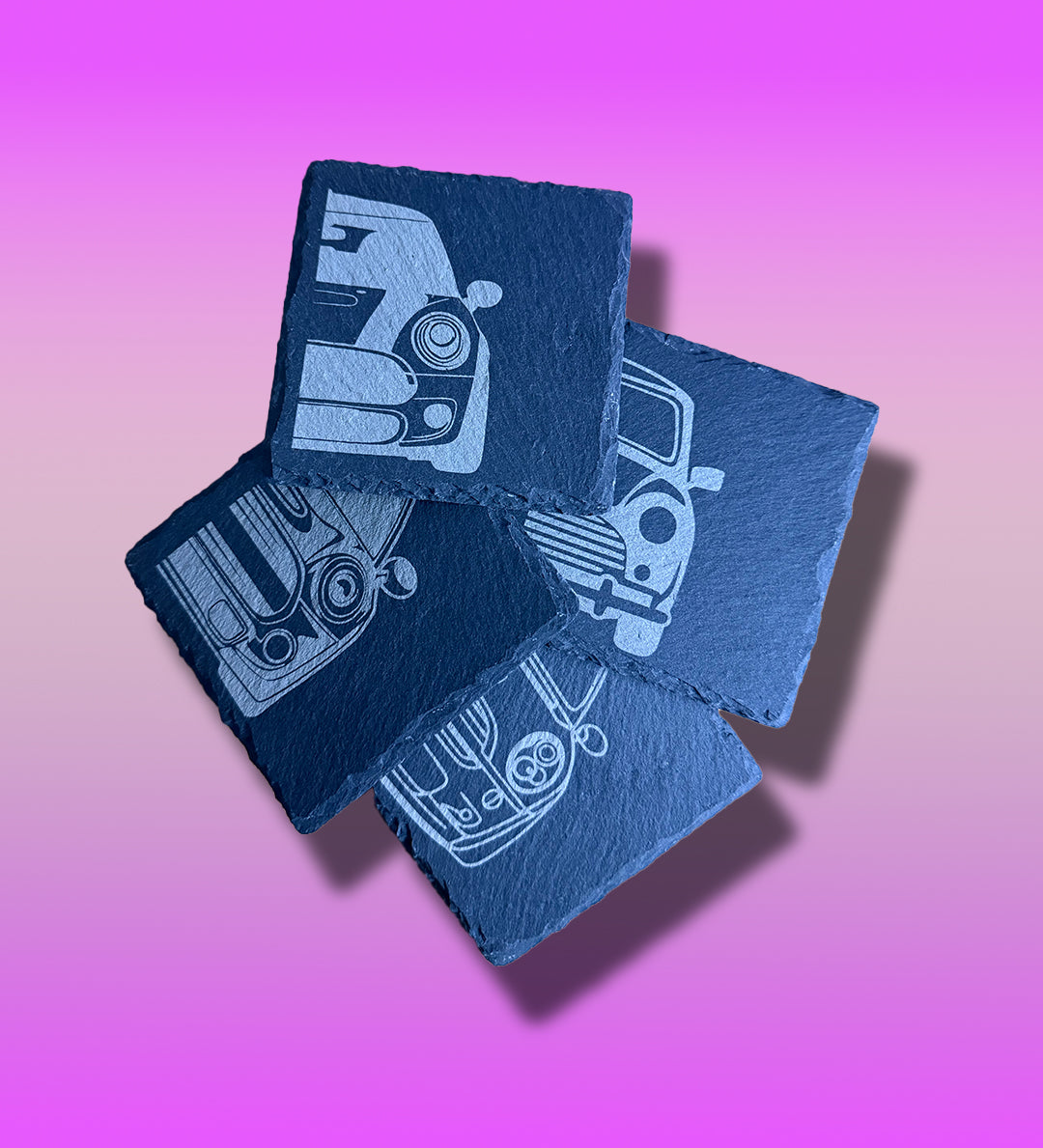 Minis & Milkshakes slate coasters
